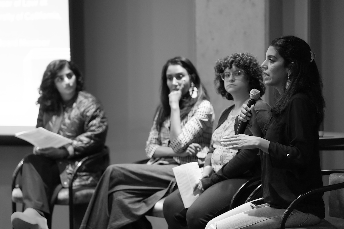 Group of women speaking on a panel