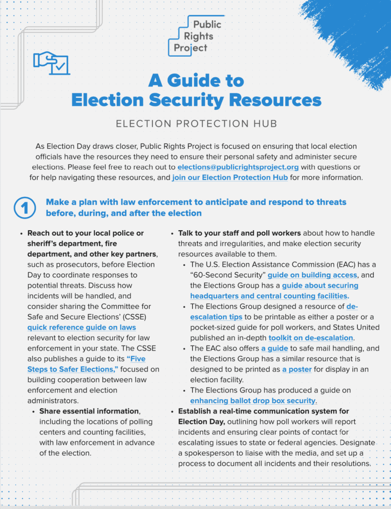 A Guide to Election Security Resources